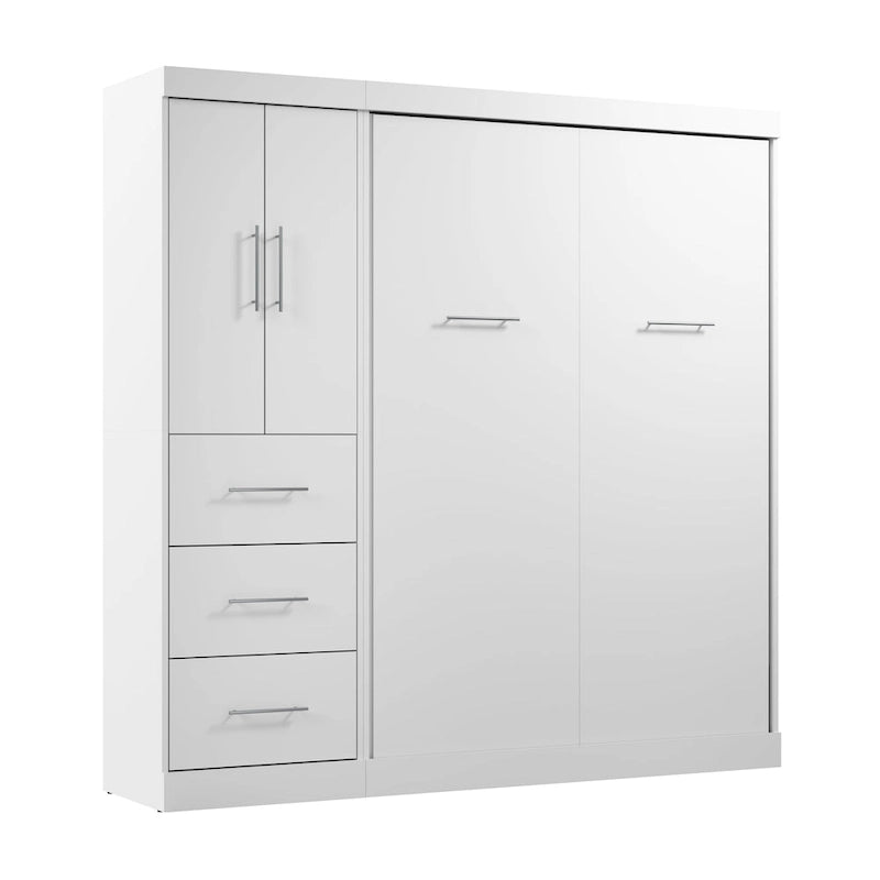 Lit escamotable Nebula pleine grandeur avec armoire (84W) de Bestar