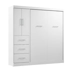 Lit escamotable Nebula pleine grandeur avec armoire (84W) de Bestar