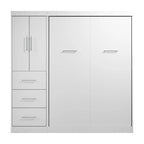 Lit escamotable Nebula pleine grandeur avec armoire (84W) de Bestar