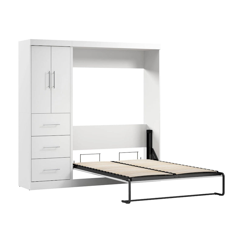 Lit escamotable Nebula pleine grandeur avec armoire (84W) de Bestar
