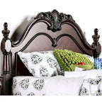 Ensemble de chambre à coucher 2 pièces à baldaquin Diva en bois massif de cerisier de Furniture of America