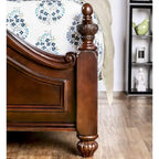 Ensemble de chambre à coucher 2 pièces à baldaquin Diva en bois massif de cerisier de Furniture of America