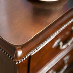Ensemble de chambre à coucher 2 pièces à baldaquin Diva en bois massif de cerisier de Furniture of America