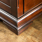 Ensemble de chambre à coucher 2 pièces à baldaquin Diva en bois massif de cerisier de Furniture of America