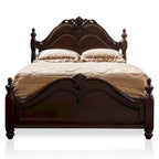 Ensemble de chambre à coucher 2 pièces à baldaquin Diva en bois massif de cerisier de Furniture of America