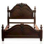 Ensemble de chambre à coucher 2 pièces à baldaquin Diva en bois massif de cerisier de Furniture of America