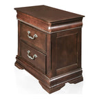 Ensemble de chambre à coucher 2 pièces à baldaquin Diva en bois massif de cerisier de Furniture of America