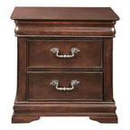 Ensemble de chambre à coucher 2 pièces à baldaquin Diva en bois massif de cerisier de Furniture of America