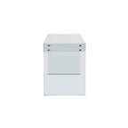 Bureau Somette contemporain blanc brillant et verre