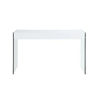 Bureau Somette contemporain blanc brillant et verre