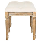 Banc en bois capitonné style brasserie Lynnette - 47,3 x 17,5 x 19 - 47Lx18Px19H