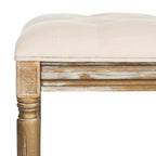 Banc en bois capitonné style brasserie Lynnette - 47,3 x 17,5 x 19 - 47Lx18Px19H