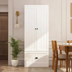 Meuble d'entrée multifonctionnel : Banc de rangement, étagère, porte-manteau et penderie.