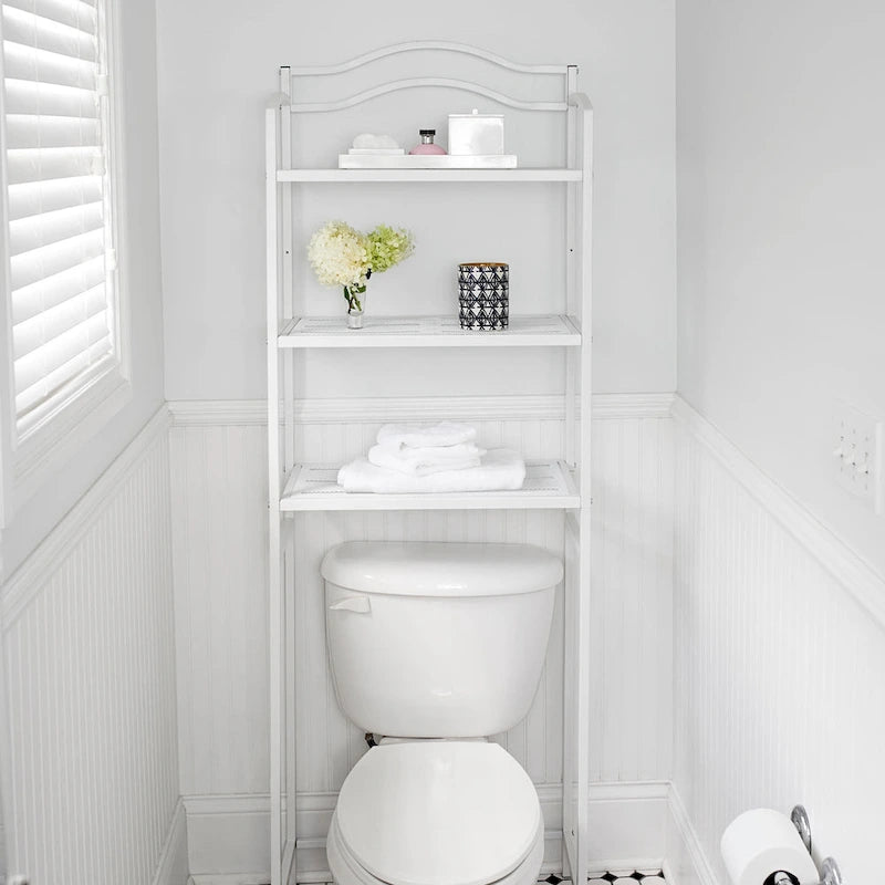 Étagère de rangement de salle de bain 3 niveaux en métal pour toilettes Household Essentials - 11,6L x 23,5l x 65,5H