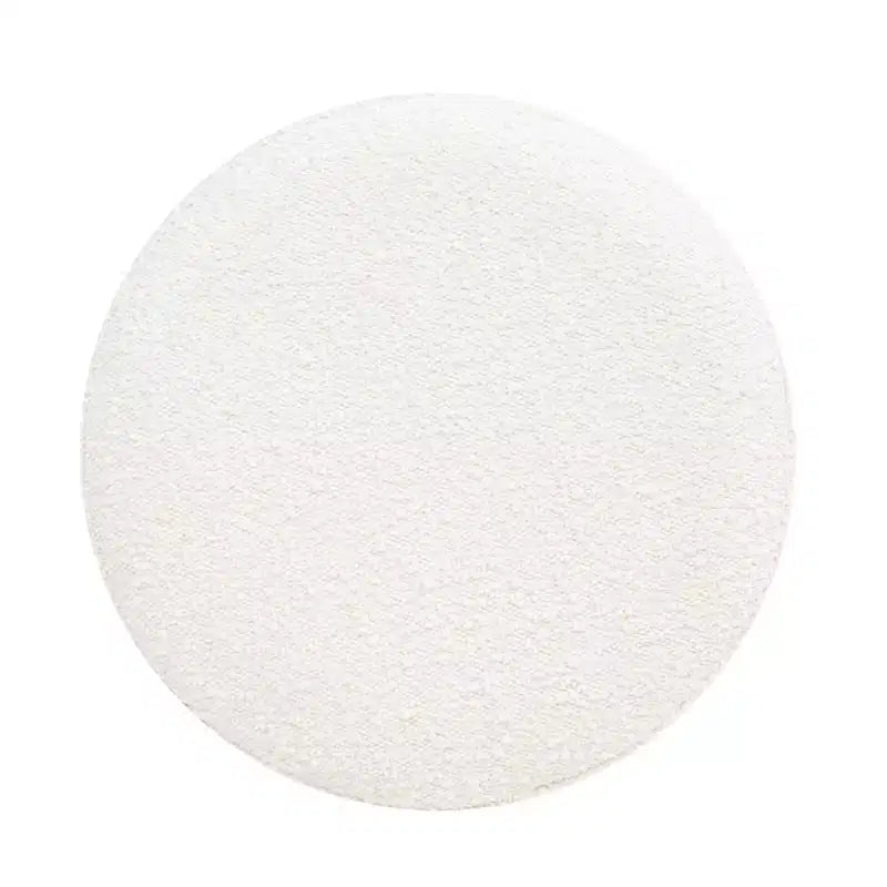 Jennifer Taylor Home Ottoman rond rembourré Nebula en loupe de bois