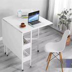 Erommy Home Hobby Craft Table for Home Office Sewing Room Craft Room, Fixed Height 35.5in