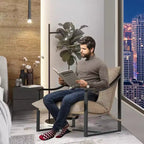 Whizmax Fauteuil d'appoint inclinable moderne du milieu du siècle, chaises de salon en tissu avec cadre en métal robuste, fauteuil de lecture pour salon chambre à coucher