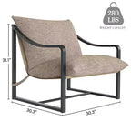Whizmax Fauteuil d'appoint inclinable moderne du milieu du siècle, chaises de salon en tissu avec cadre en métal robuste, fauteuil de lecture pour salon chambre à coucher