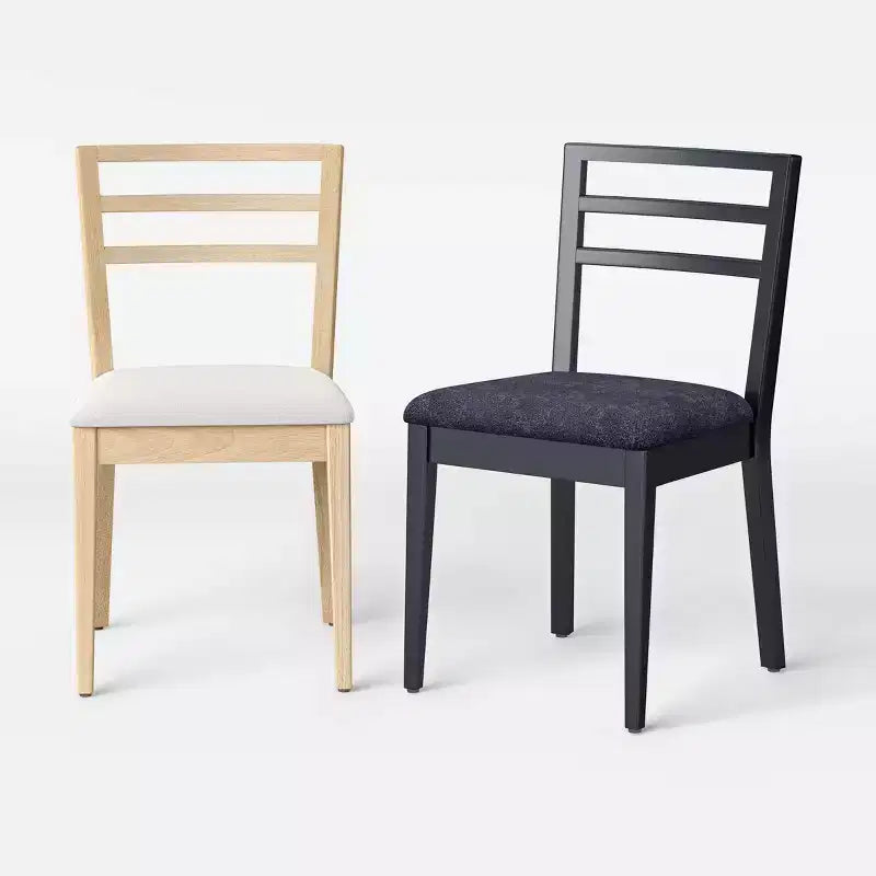 Set o2 Ladder Back Dining Chair with Padded Seat - Room Essentials