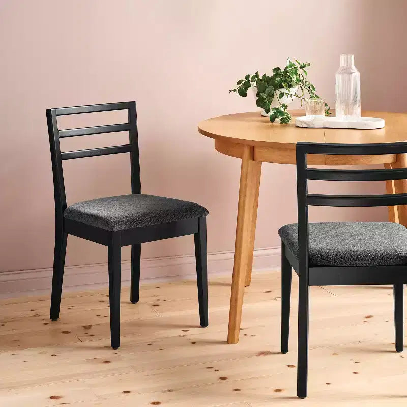 Lot de 2 chaises de salle à manger à barreaux avec assise rembourrée - Room Essentials