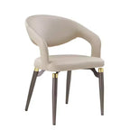 Modern Unique Design Dining Chairs Set of 2, Beige,20.06D x 17.93W x 33.06H