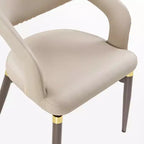 Lot de 2 chaises de salle à manger au design moderne et unique, beiges, 20.06P x 17.93L x 33.06H