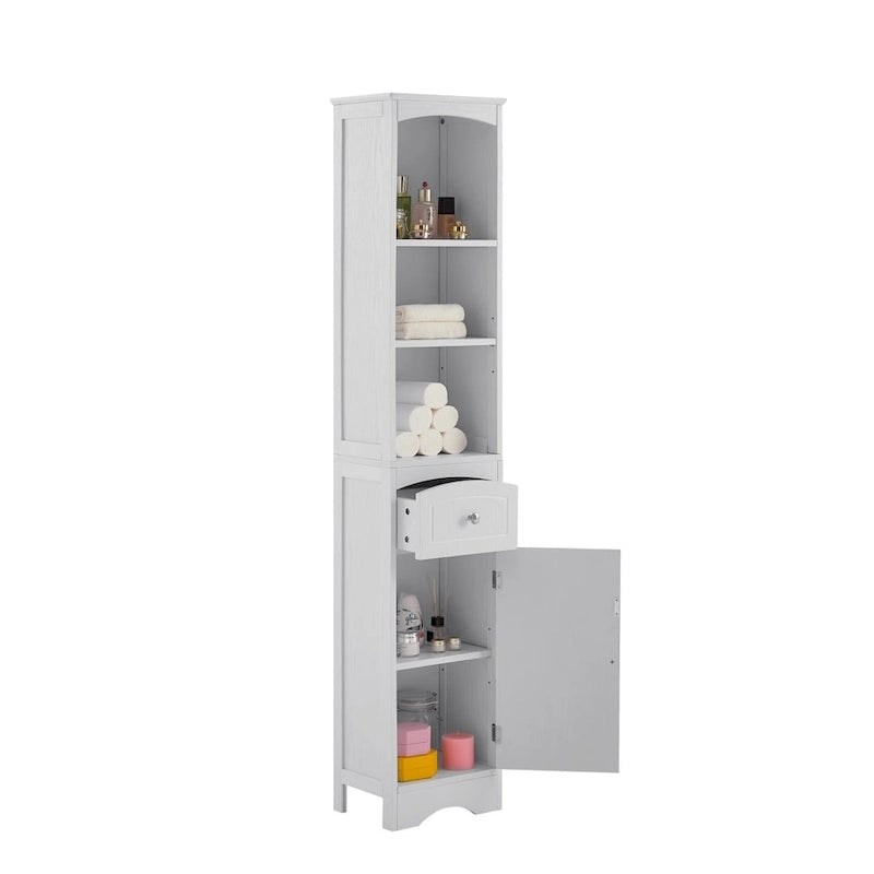  Tall Bathroom Cabinet with Storage Cabinet, Drawer, Shelves