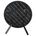 MAISON ARTS Ensemble de salle à manger de patio en métal 5 pièces, 4 chaises pivotantes avec accoudoirs et coussin et table ronde de 96 cm avec trou de parasol de 4 cm