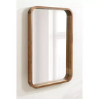 Miroir Mural Décoratif Rectangle Arrondi Encadré en Bois Hutton Kate & Laurel All Things Decor