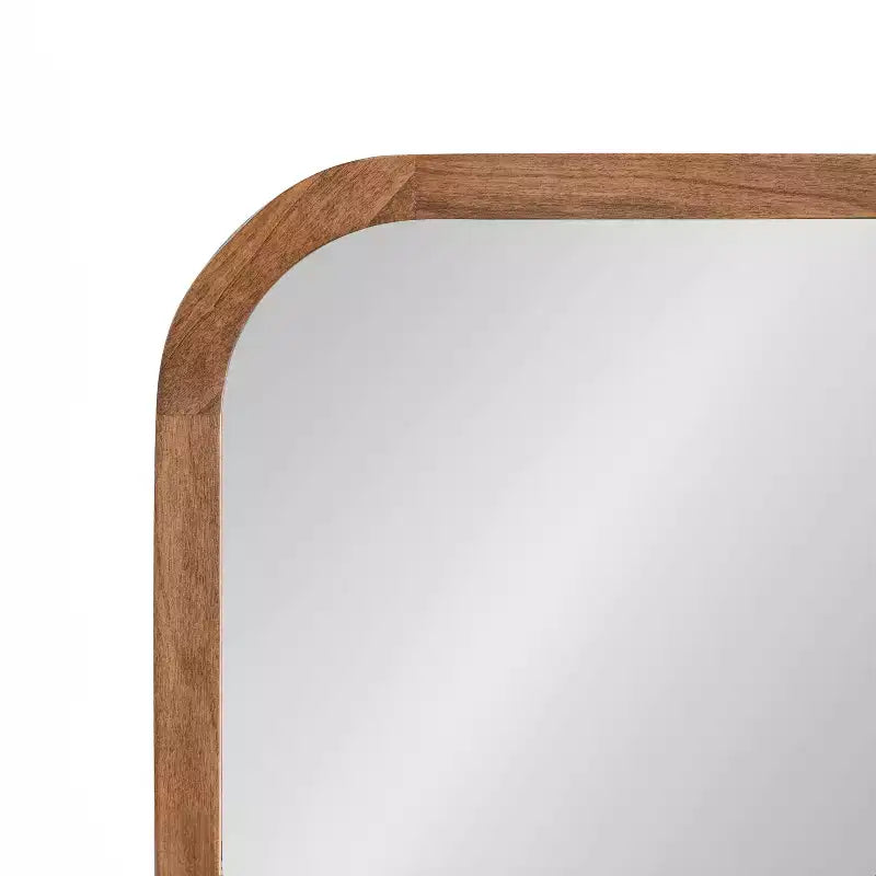 Miroir Mural Décoratif Rectangle Arrondi Encadré en Bois Hutton Kate & Laurel All Things Decor