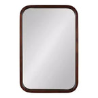 Miroir Mural Décoratif Rectangle Arrondi Encadré en Bois Hutton Kate & Laurel All Things Decor