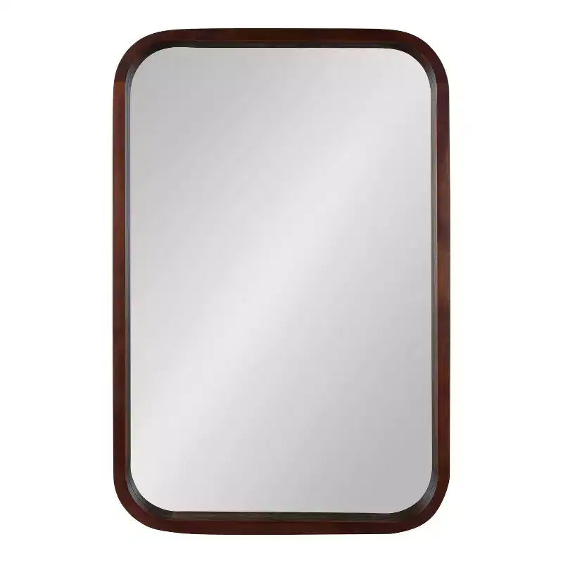 Miroir Mural Décoratif Rectangle Arrondi Encadré en Bois Hutton Kate & Laurel All Things Decor