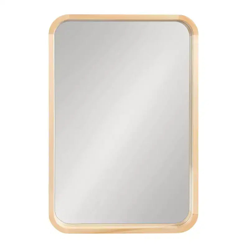 Miroir Mural Décoratif Rectangle Arrondi Encadré en Bois Hutton Kate & Laurel All Things Decor