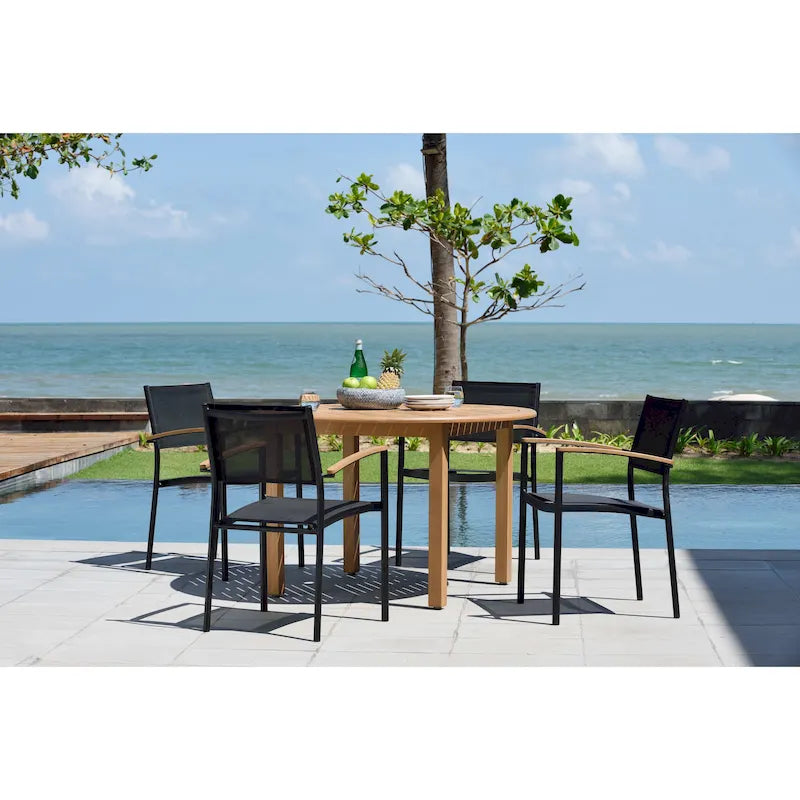 Ensemble repas de jardin rond 5 pièces LifestyleGarden