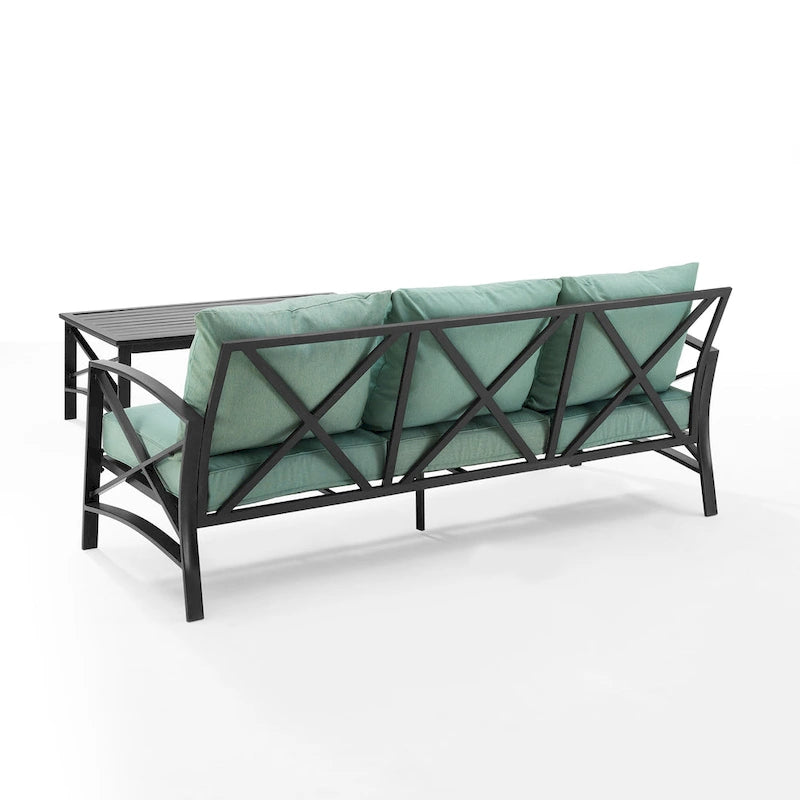 Ensemble de canapés d'extérieur 2 pièces Kaplan Crosley - 79 L x 65 P x 32 H