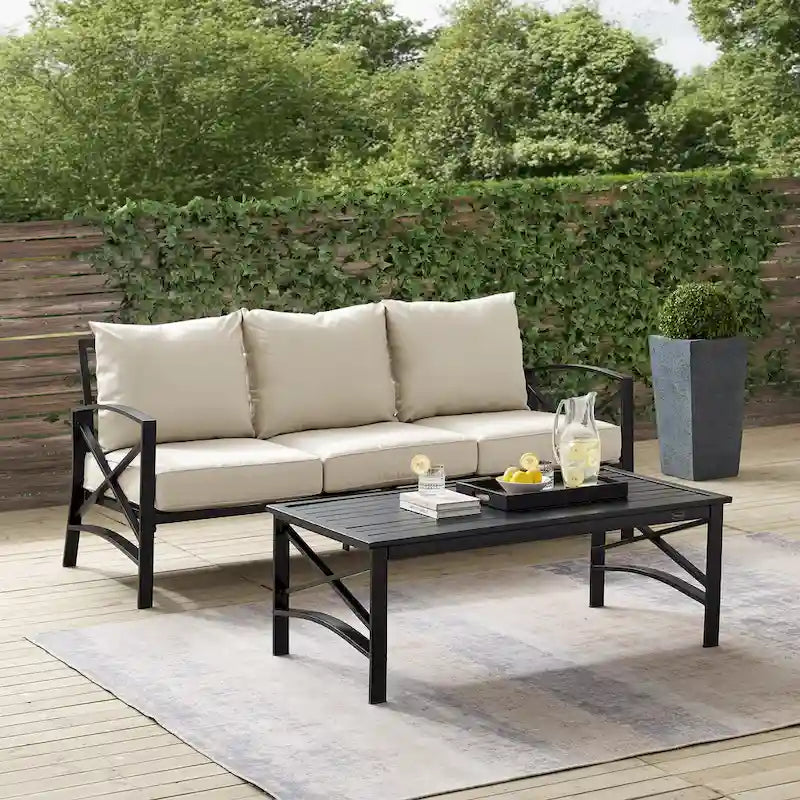 Ensemble de canapés d'extérieur 2 pièces Kaplan Crosley - 79 L x 65 P x 32 H