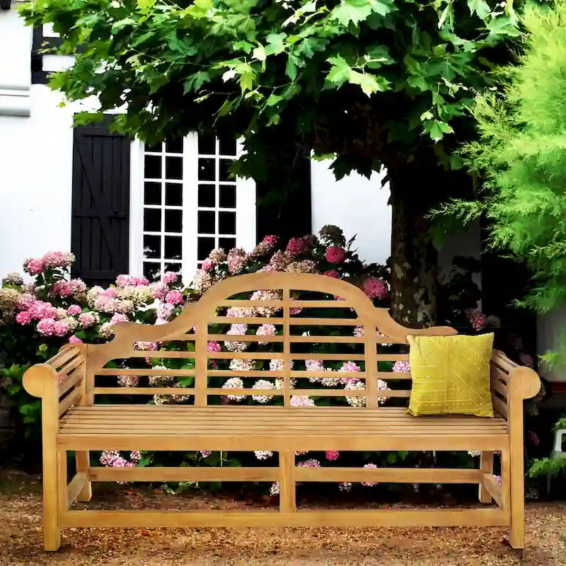 Banc d'extérieur en bois de teck Marlborough Seven Seas Teak, 1,8 m