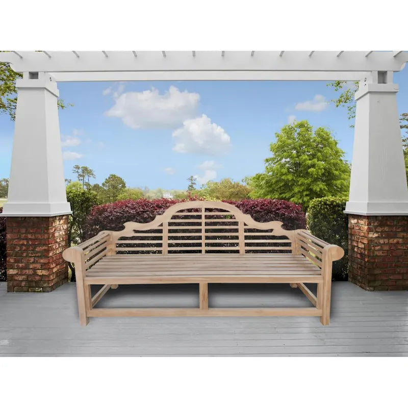 Banc d'extérieur en bois de teck Marlborough Seven Seas Teak, 1,8 m