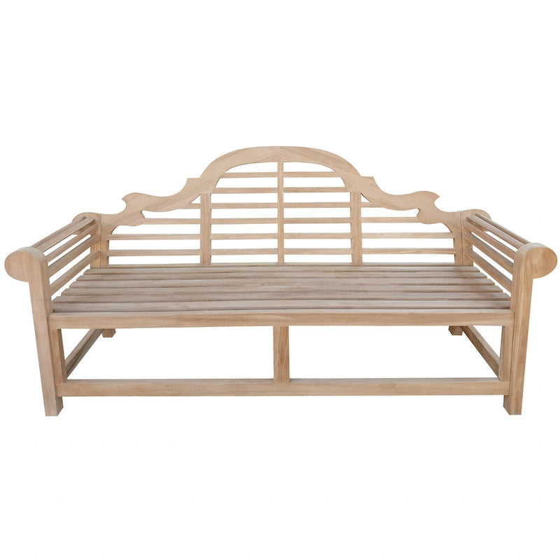 Banc d'extérieur en bois de teck Marlborough Seven Seas Teak, 1,8 m