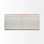 Buffet Fairview III en bois massif brun clair et blanc avec 4 portes - 73L x 17P x 32H