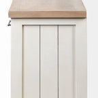 Buffet Fairview III en bois massif brun clair et blanc avec 4 portes - 73L x 17P x 32H
