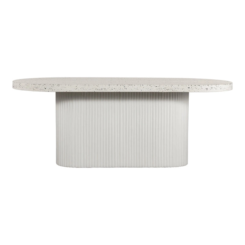 Table à manger d'extérieur Aurelle Home Lisette avec plateau en terrazzo moderne