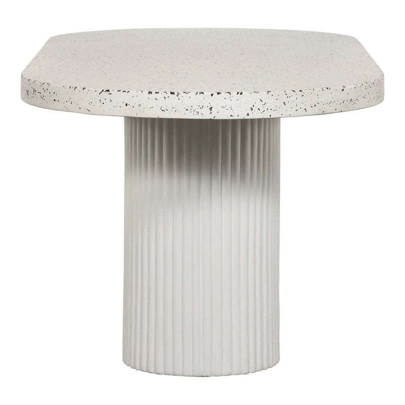 Table à manger d'extérieur Aurelle Home Lisette avec plateau en terrazzo moderne