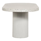 Table à manger d'extérieur Aurelle Home Lisette avec plateau en terrazzo moderne