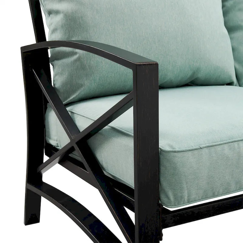 Crosley Kaplan Ensemble de canapés d'extérieur 5 pièces - 147 L x 68,5 P x 32 H