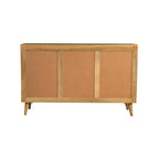 Armoire d'appoint à 3 portes à motif de damier naturel
