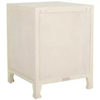 Table de chevet 2 étagères 1 porte Rayetta - NST5304 - Blanc délavé - Safavieh
