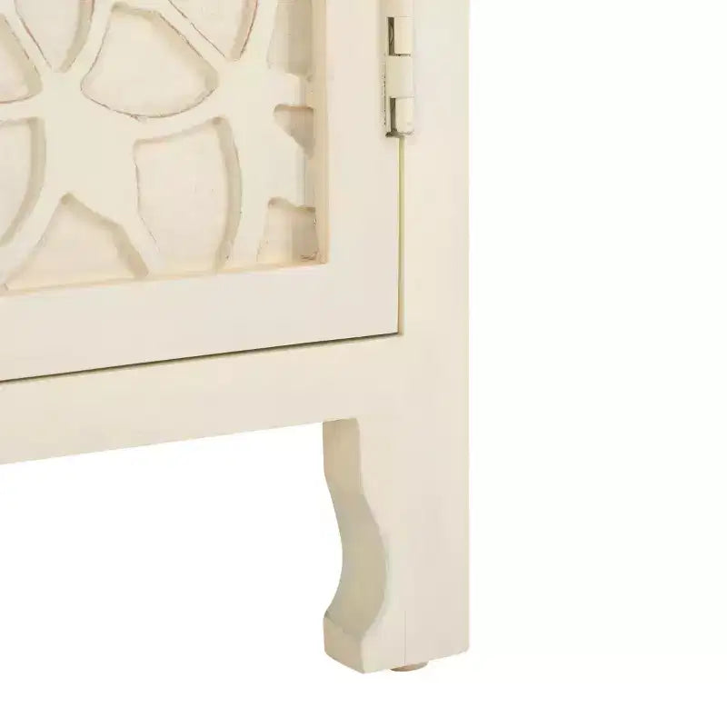 Table de chevet 2 étagères 1 porte Rayetta - NST5304 - Blanc délavé - Safavieh