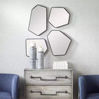 Miroirs Linneah noirs Uttermost, lot/4