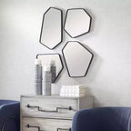 Miroirs Linneah noirs Uttermost, lot/4